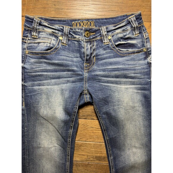 Rock & Roll Cowgirl Jeans Riding 26x34 Mid-Wash GUC Classic Boho Western - Picture 6 of 6